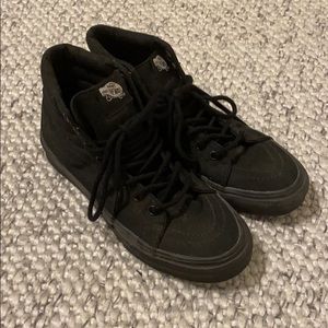 Vans all black high tops